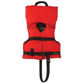 Onyx Nylon General Purpose Life Jacket  InfantChild Under 50lbs  Red