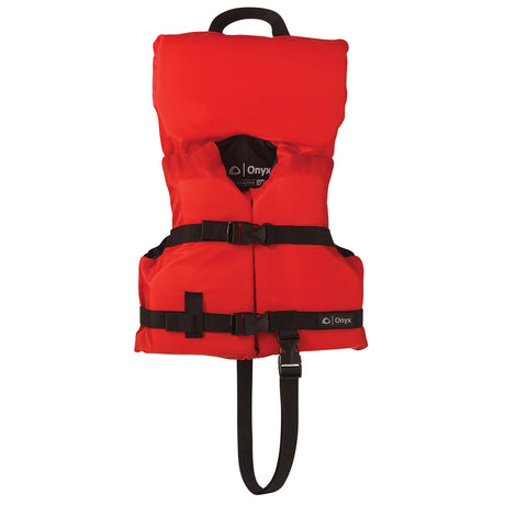 Onyx Nylon General Purpose Life Jacket  InfantChild Under 50lbs  Red