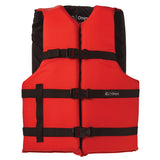 Onyx Nylon General Purpose Life Jacket  Adult Universal  Red
