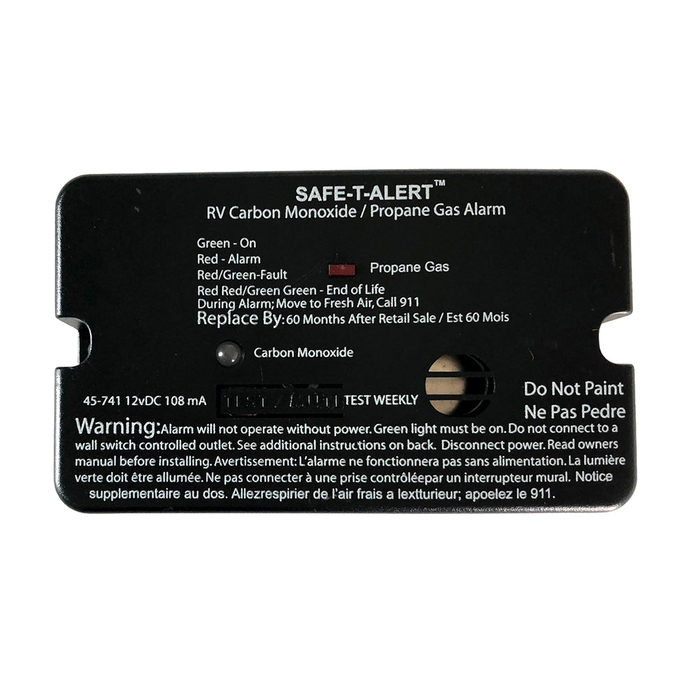 SafeTAlert 45Series Combo Carbon Monoxide Propane Alarm Surface Mount  Black
