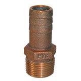 GROCO 114 NPT x 118 ID Bronze Pipe to Hose Straight Fitting