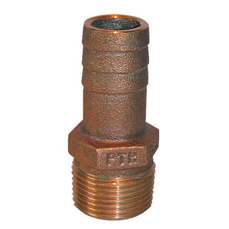 GROCO 114 NPT x 114 ID Bronze Pipe to Hose Straight Fitting