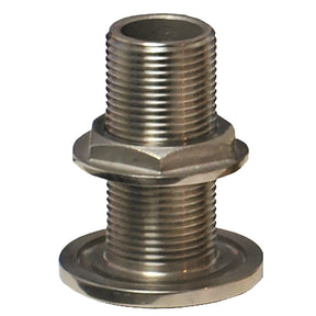 GROCO 12 NPS NPT Combo Stainless Steel ThruHull Fitting wNut