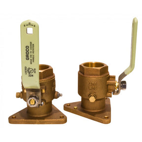 GROCO 1 Bronze TriFlanged Ball ValveSeacock