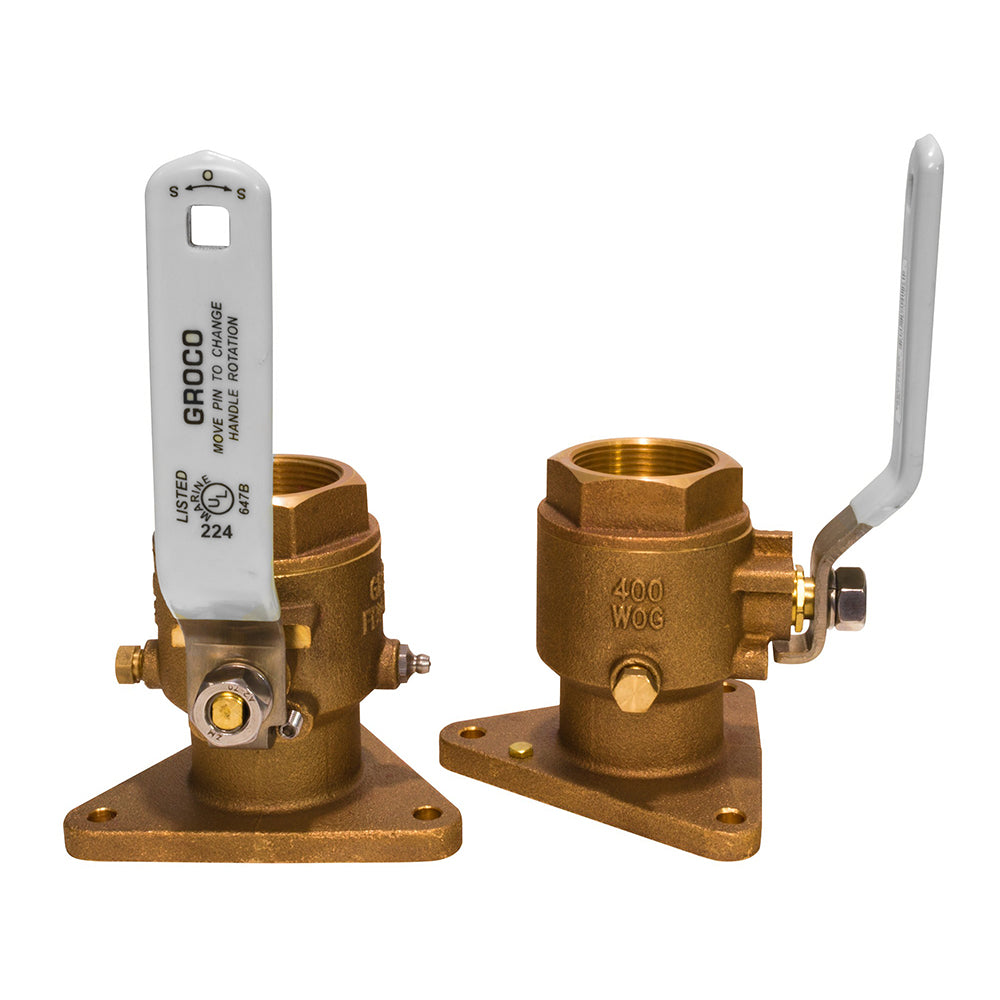 GROCO 114 Bronze TriFlanged Ball ValveSeacock