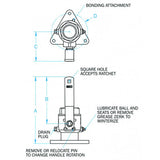 GROCO 2 Bronze TriFlanged Ball ValveSeacock