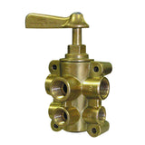 GROCO 6Port NPT Bronze Fuel Valve 12 Main  38 Return