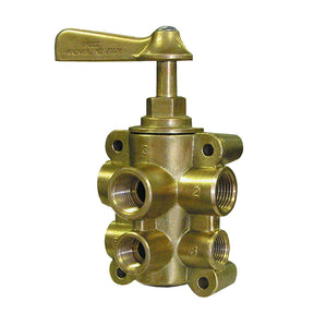 GROCO 6Port NPT Bronze Fuel Valve 12 Main  38 Return