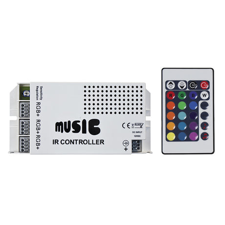 HEISE Sound Activated RGB Controller wIR Remote