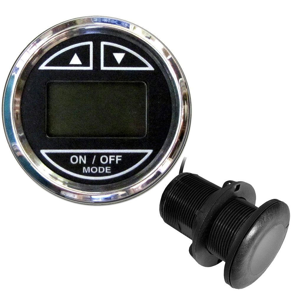 Faria Chesapeake Black 2 Depth Sounder wThruHull Transducer