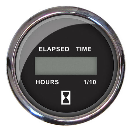 Faria Chesapeake Black 2 Hourmeter Digital