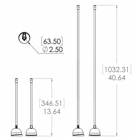 Lumitec Contour Anchor Light  12  Black Shaft White Base