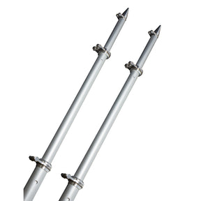 TACO 18 Deluxe Outrigger Poles wRollers  SilverSilver
