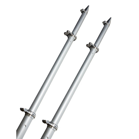 TACO 18 Deluxe Outrigger Poles wRollers  SilverSilver