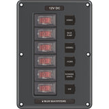 Blue Sea 4322 Circuit Breaker Switch Panel 6 Position  Gray