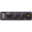 Blue Sea 4368 Water Resistant USB Accessory Panel  12V Socket 2x 21A Dual USB Chargers Mini Voltmeter