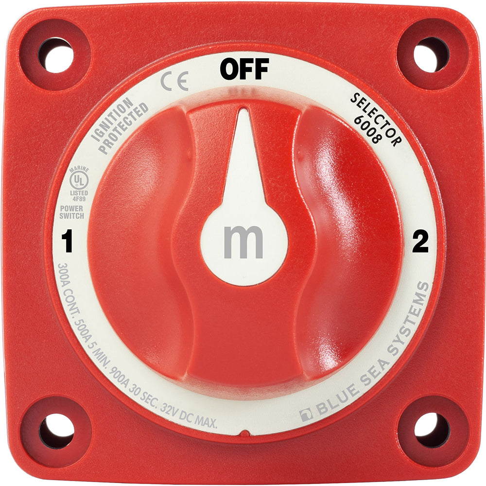 Blue Sea 6008 MSeries Battery Switch 3 Position  Red