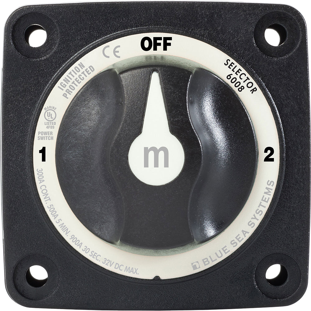 Blue Sea 6008200 mSeries Selector 3 Position Battery Switch  Black