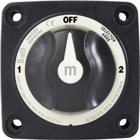 Blue Sea 6008200 mSeries Selector 3 Position Battery Switch  Black