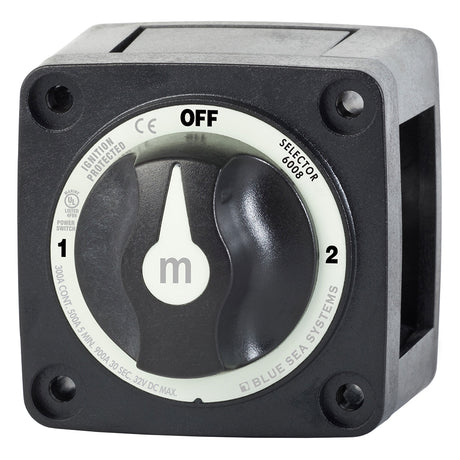 Blue Sea 6008200 mSeries Selector 3 Position Battery Switch  Black