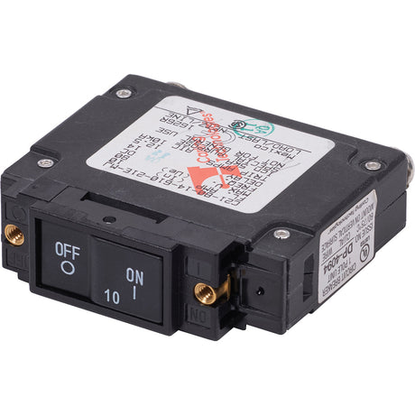 Blue Sea 7441 UL489 Circuit Breaker  10A Flat Rocker