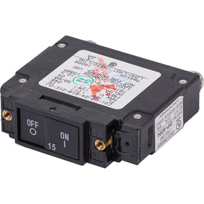 Blue Sea 7456 UL489 Circuit Breaker  15A Flat Rocker