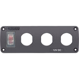 Blue Sea 4367 Water Resistant USB Accessory Panel  15A Circuit Breaker 3x Blank Apertures