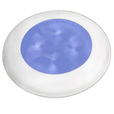 Hella Marine Blue LED Round Courtesy Lamp  White Bezel  24V