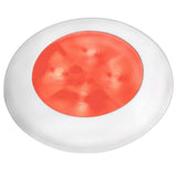 Hella Marine Red LED Round Courtesy Lamp  White Bezel  24V