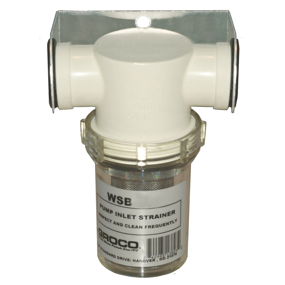 GROCO 1 Fresh Water Strainer wPlastic Basket