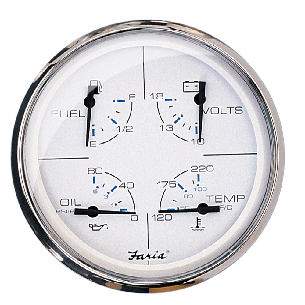 Faria Chesapeake White SS 5 Multifunction Gauge
