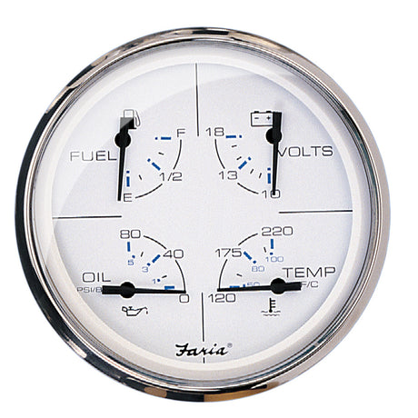 Faria Chesapeake White SS 5 Multifunction Gauge