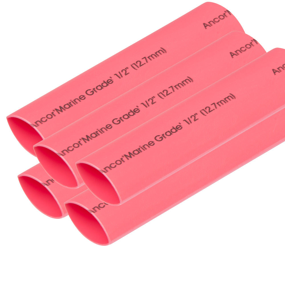 Ancor Heat Shrink Tubing 12 x 6  Red  5 Pieces