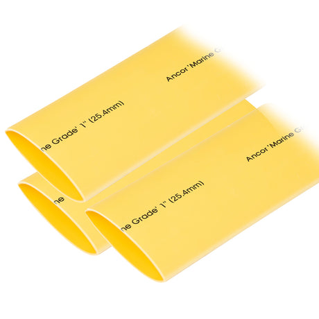 Ancor Heat Shrink Tubing 1 x 12  Yellow  3 Pieces