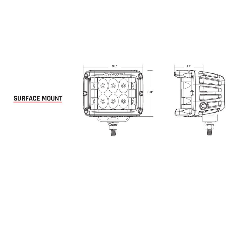 RIGID Industries DSS Series PRO Spot Surface Mount Black