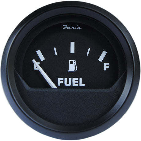 Faria Euro Black 2 Fuel Level Gauge  Metric