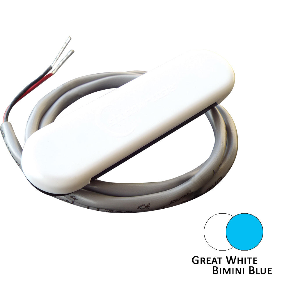 ShadowCaster Dual Color Courtesy Light w2 Lead Wire  White Abs Cover  Great WhiteBimini Blue