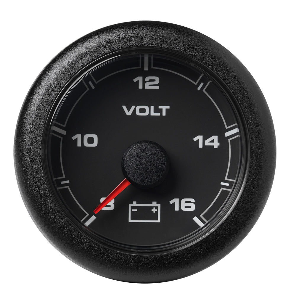 Veratron 52MM 2116 OceanLink Battery Voltage Gauge  8 to 16 V  Black Dial  Bezel