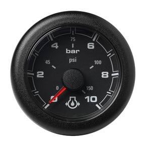 Veratron 52MM 2116 OceanLink Engine Oil Pressure Gauge 10 Bar150 PSI  Black Dial  Bezel