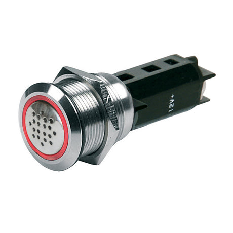 BEP 12V Buzzer wRed LED Warning Light  Stainless Steel