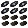 RIGID Industries ASeries Rock Light Kit  6 Cool White Lights  Black