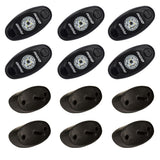 RIGID Industries ASeries Rock Light Kit  6 Cool White Lights  Black