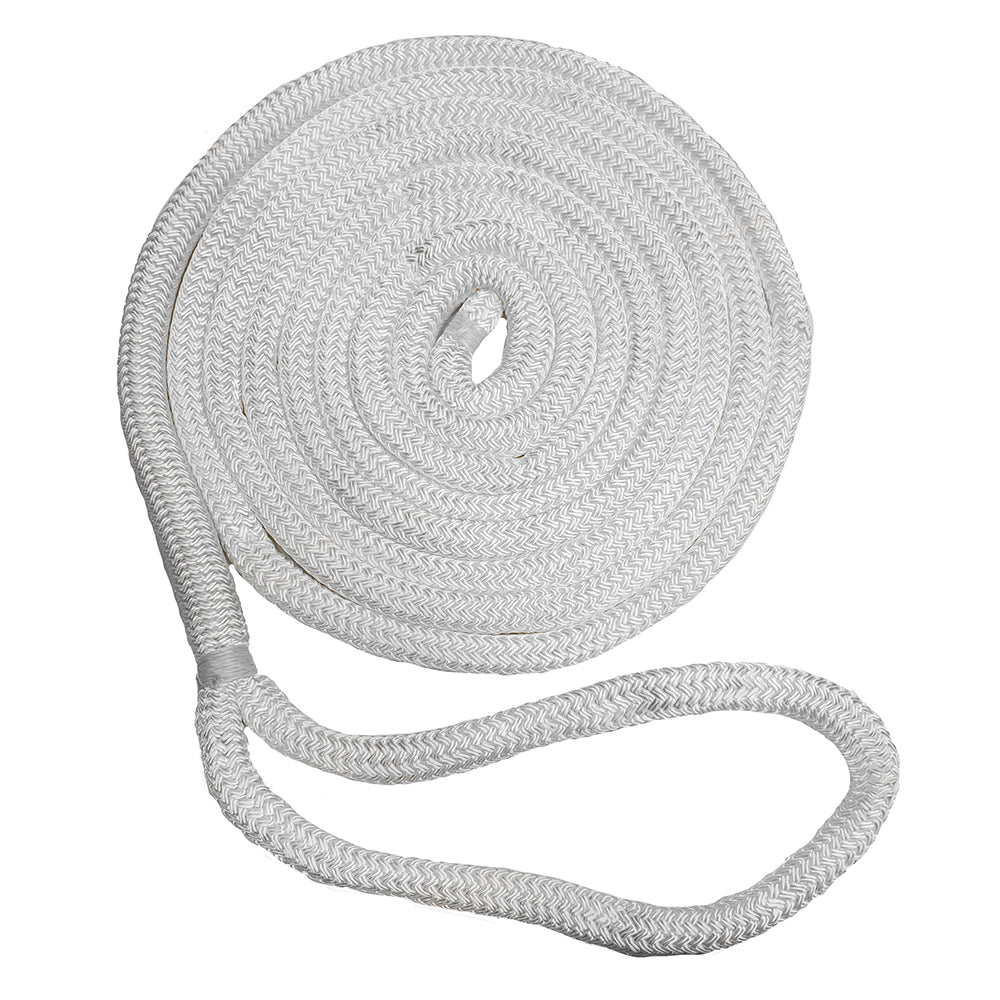New England Ropes 12 Double Braid Dock Line  White  25
