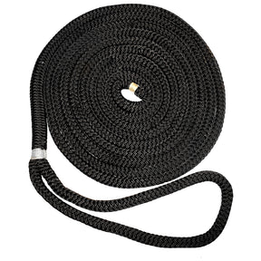 New England Ropes 58 Double Braid Dock Line  Black  50