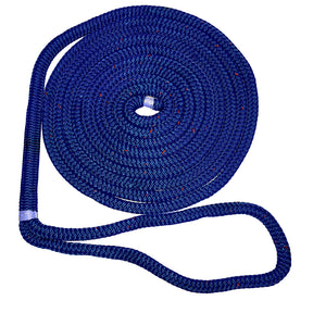 New England Ropes 58 Double Braid Dock Line  Blue wTracer  15