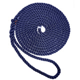 New England Ropes 38 Premium 3Strand Dock Line  Navy Blue  25