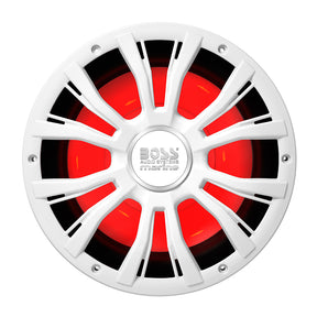 Boss Audio 10 MRG10W Subwoofer wRGB Lighting  White  800W