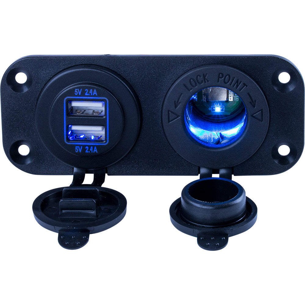 SeaDog Double USB  Power Socket Panel