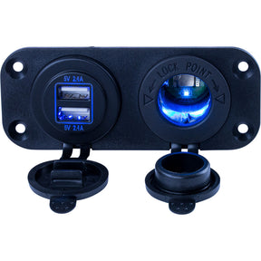 SeaDog Double USB  Power Socket Panel