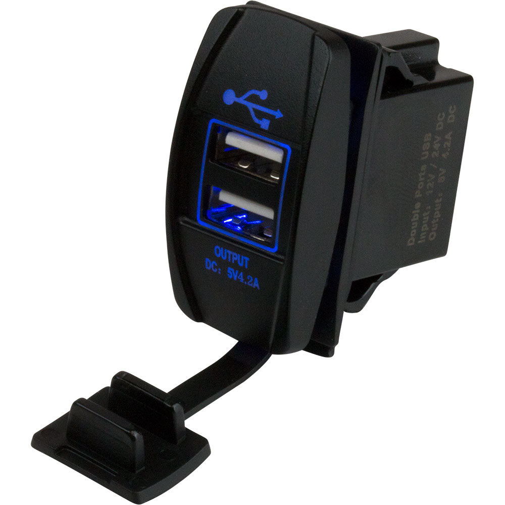 SeaDog Dual USB Rocker Switch Style Power Socket